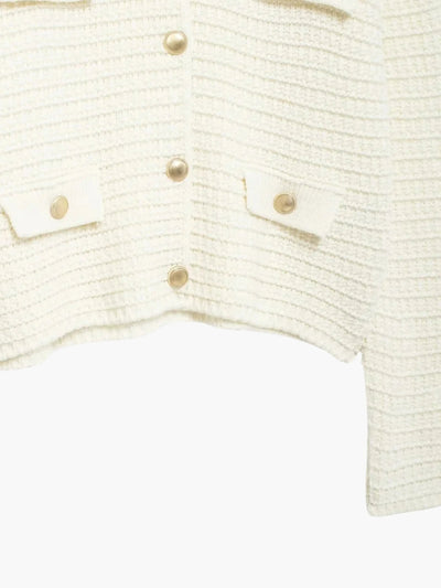 Ivonne | Texturierte Strickjacke mit Knopfleiste
