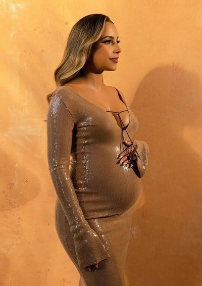 Olivia | Beiges Kleid Zendoo.de