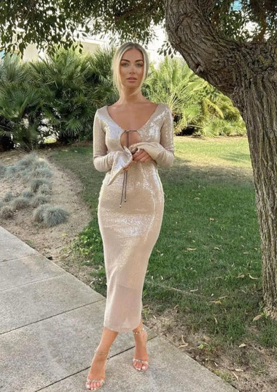 Olivia | Beiges Kleid Zendoo.de