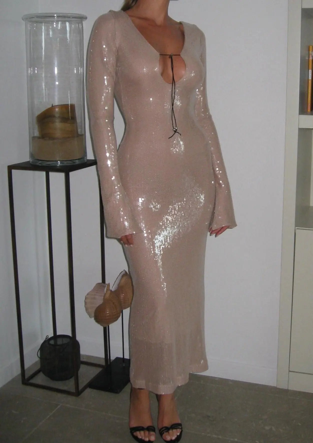 Olivia | Beiges Kleid Zendoo.de