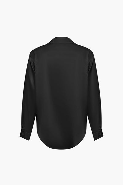 Florentine | Elegante Langarm-Bluse aus seidigem Satin