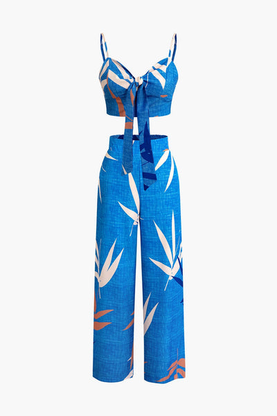 Bailey | Zweiteiler mit Knoten-Top & Bambusprint-Hose