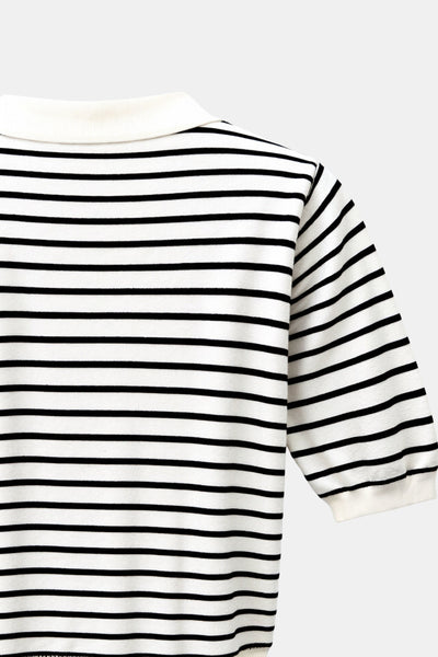Gestreiftes Poloshirt mit kurzen Ärmeln