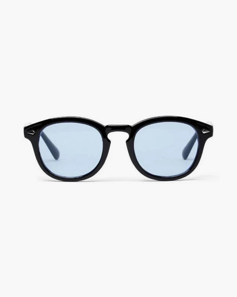 Jayden | Schwarzer Rahmen Runde Sonnenbrille für Männer