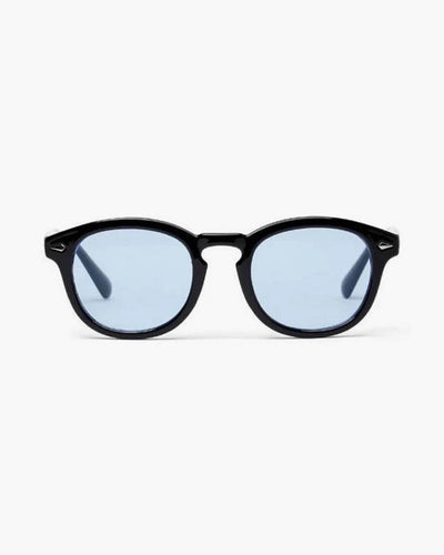Jayden | Schwarzer Rahmen Runde Sonnenbrille für Männer