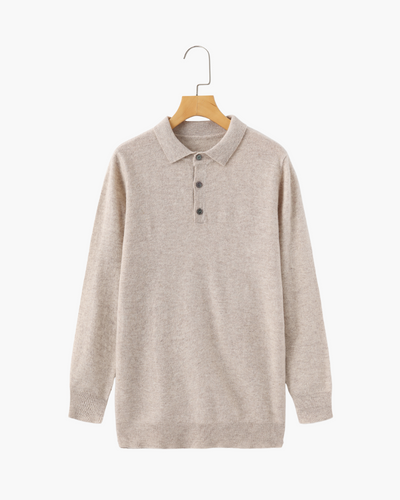 Bennett | Luxuriöser Herren Kaschmirpullover mit Polokragen & Knopfleiste