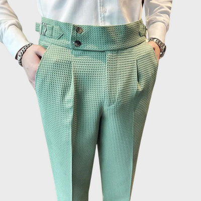 Noah | Karierte Herren Hose mit hohem Bund