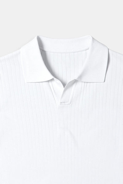 Geripptes Herren-Poloshirt mit kurzen Ärmeln – Elegant & Zeitlos