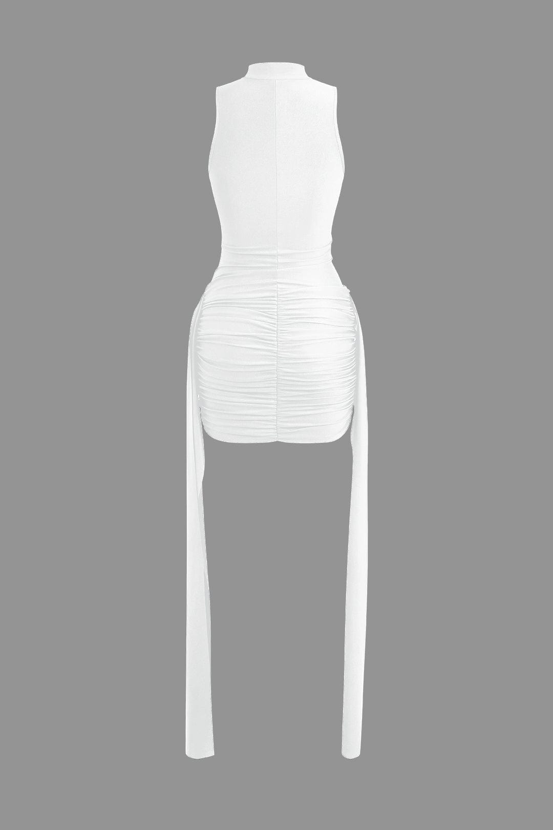 Vera | Elegantes High-Neck Bodycon Minikleid mit Drapierung
