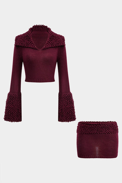 Althea | Elegantes Strick-Zweiteiler-Set mit Strukturdetails