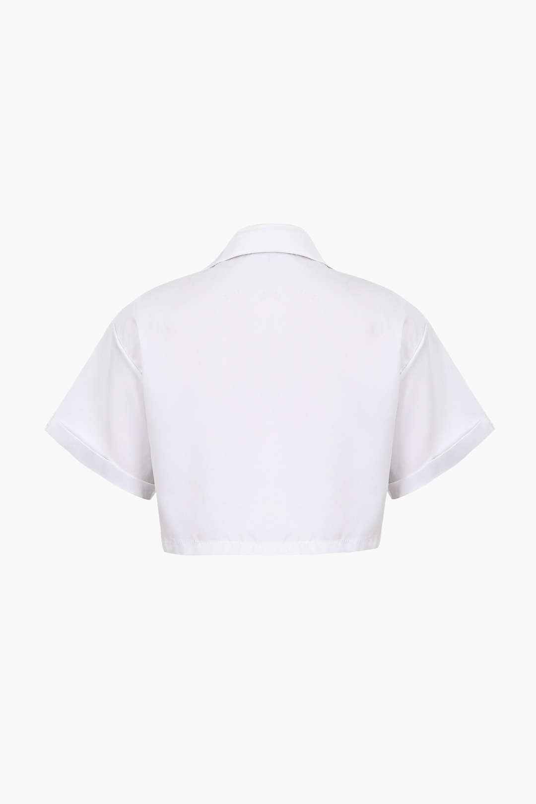 Janice | Stylisches Kurzarm Crop Shirt mit kragen