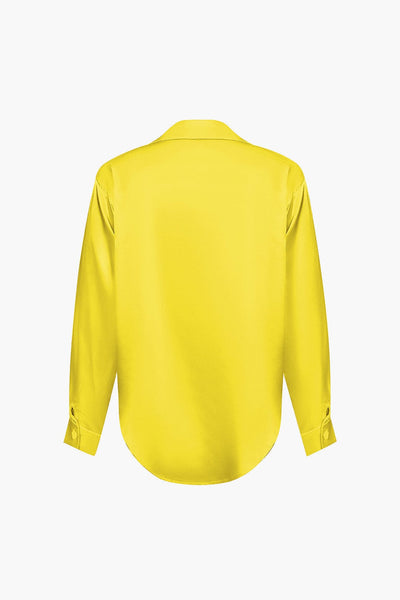 Florentine | Elegante Langarm-Bluse aus seidigem Satin