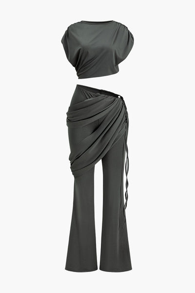 Sasha | Elegantes Zweiteiler-Set mit drapierten Details
