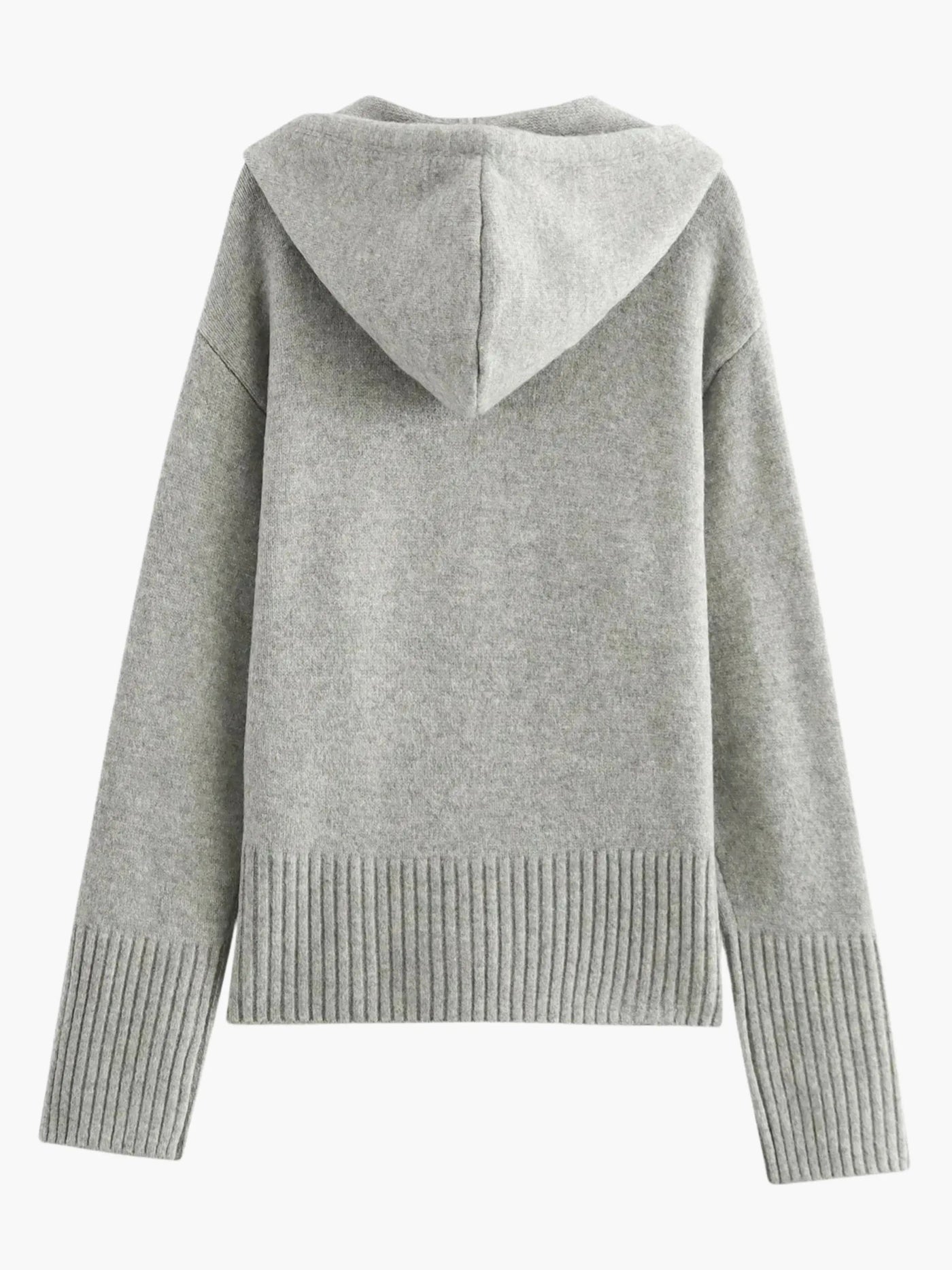 Kornelia | Strickjacke mit Kapuze und Reißverschluss