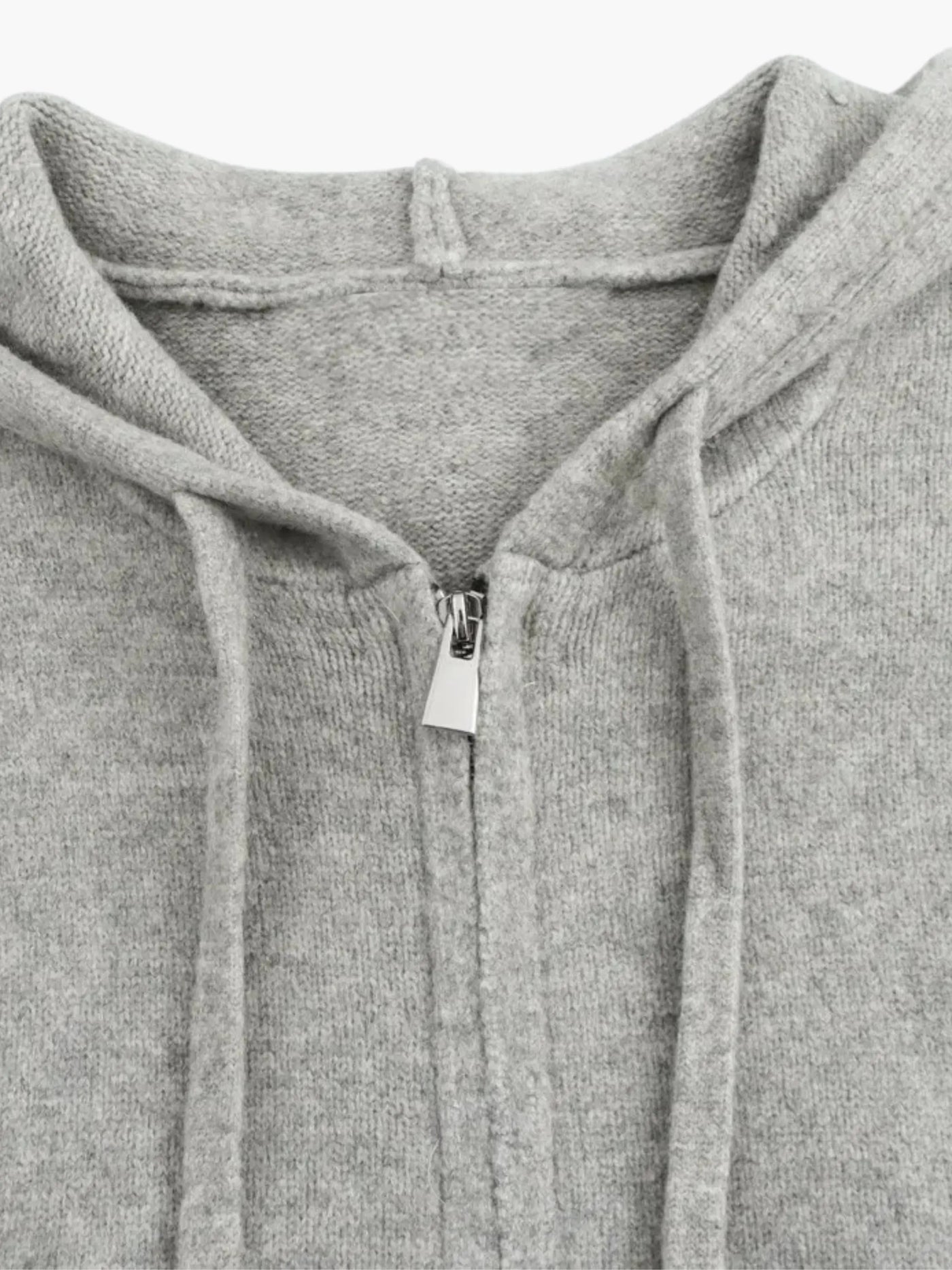 Kornelia | Strickjacke mit Kapuze und Reißverschluss