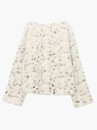 Wilhelmine | Glamouröser Glitzer-Strickpullover für Damen