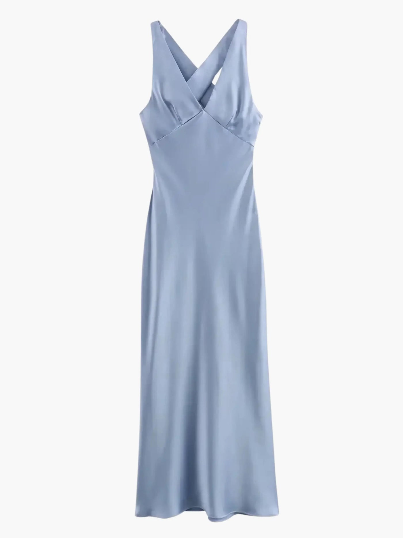 Alina | Elegantes Satin Kleid mit Kreuzdetail