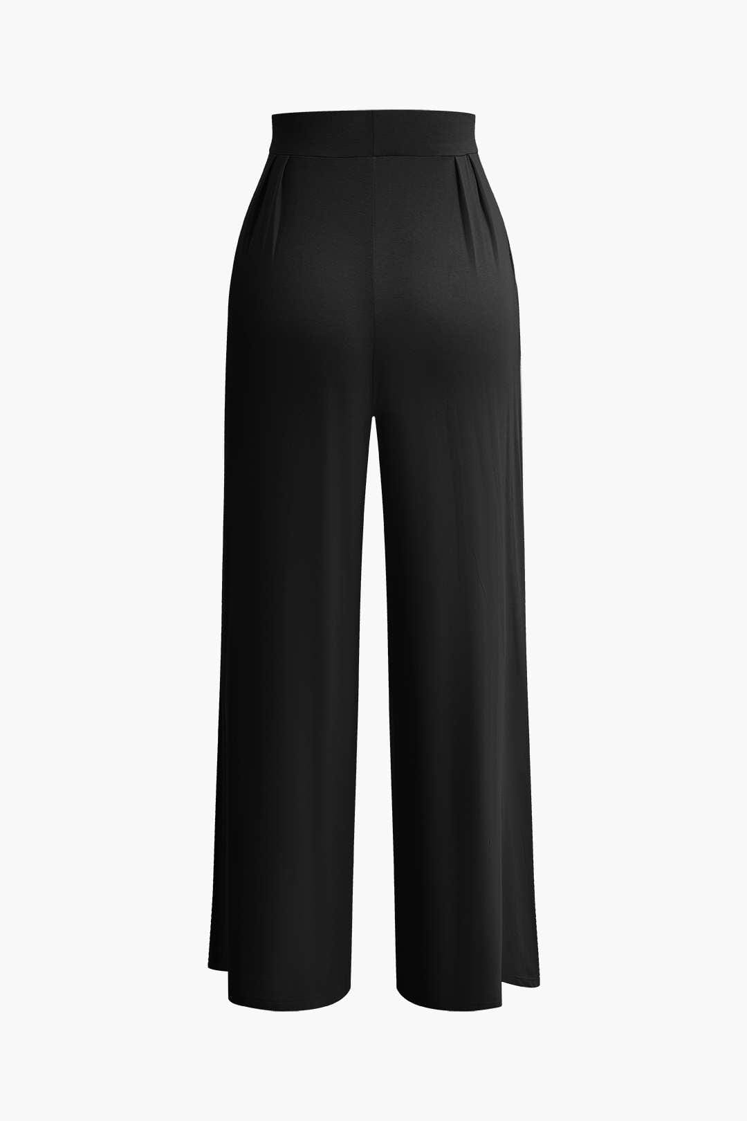 Lara | Elegantes Zweiteiler-Set mit Schleifen-Bandeau & Weitbein-Hose