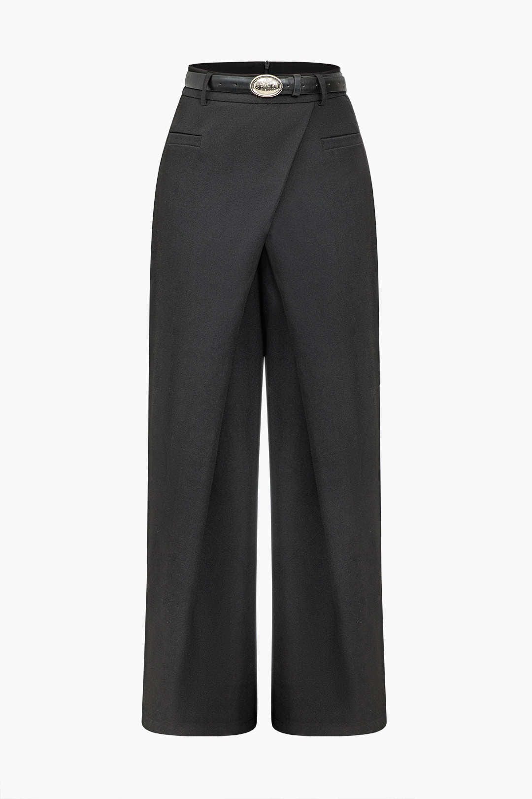 Elena | Elegante High-Waist Hose mit Wickeldetail