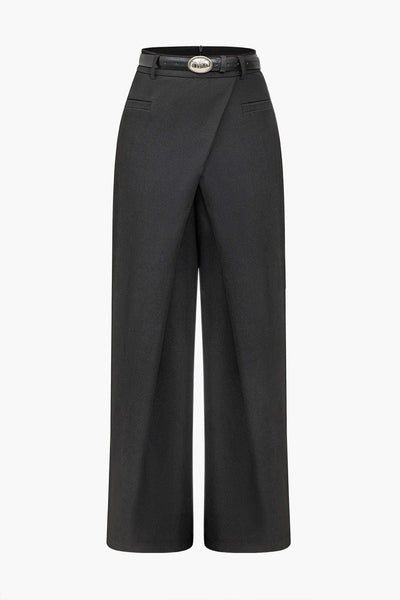 Elena | Elegante High-Waist Hose mit Wickeldetail