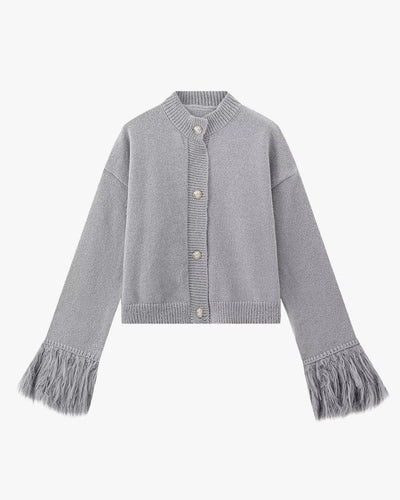 Manon | Strickjacke mit Knöpfen und Federärmeln