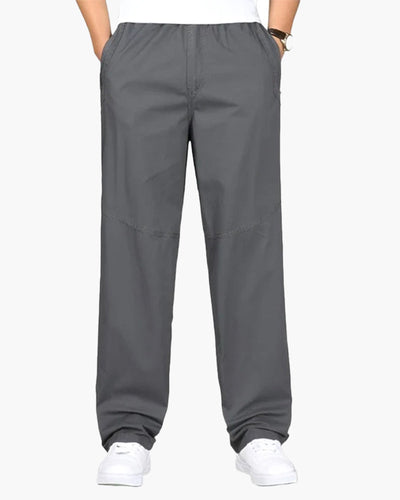 Ryan | Geradem Schnitt Freizeit Baumwolle-Hose mit Elastikbund