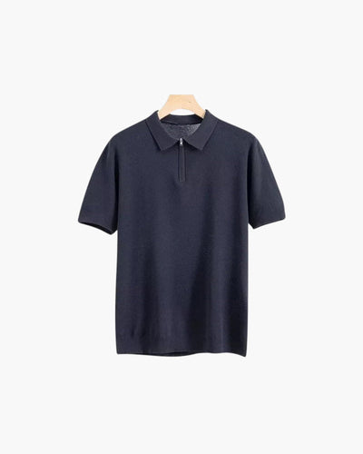 Brooks | kurze Ärmel Männer halb Reißverschluss stricken Poloshirt