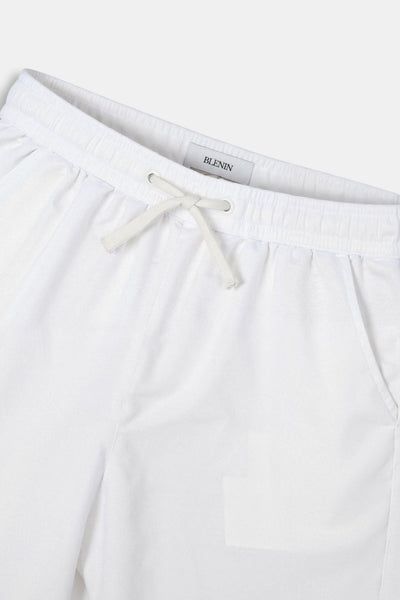 Leonardo | Herren-Loungebundhose in Weiß mit Kordelzug