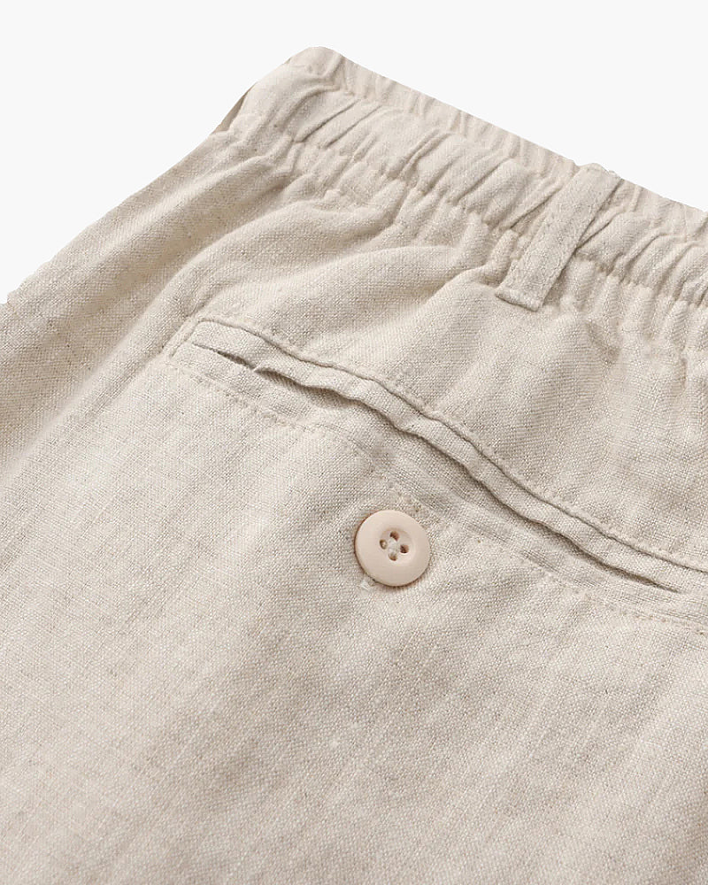 Waylon | Lightweight Herren Sommer Leinen-Shorts mit Kordelzug
