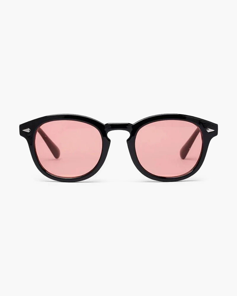 Jayden | Schwarzer Rahmen Runde Sonnenbrille für Männer