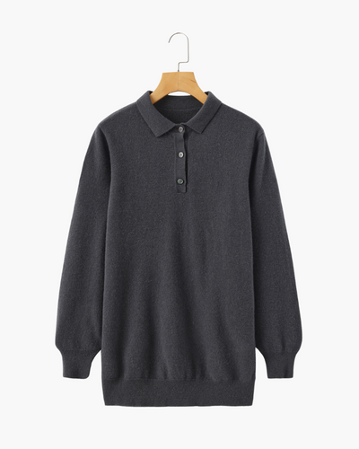 Bennett | Luxuriöser Herren Kaschmirpullover mit Polokragen & Knopfleiste