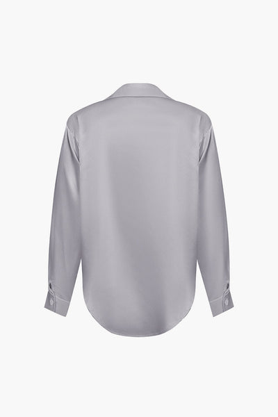 Florentine | Elegante Langarm-Bluse aus seidigem Satin