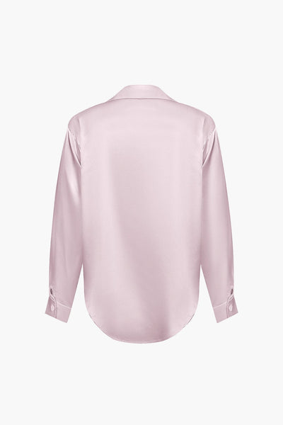 Florentine | Elegante Langarm-Bluse aus seidigem Satin