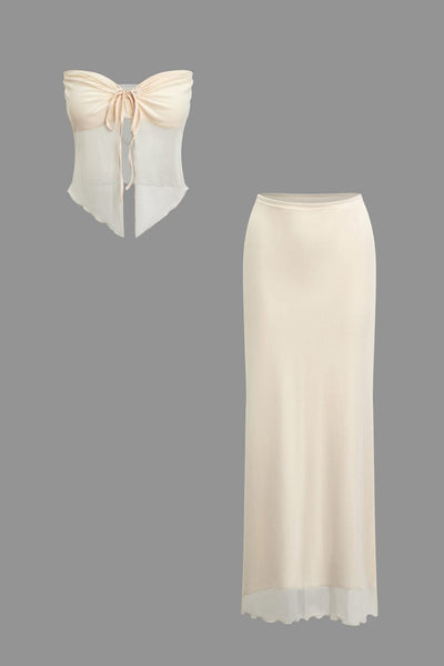 Brianna | Zweiteiler-Set mit Bandeau-Top & Maxirock