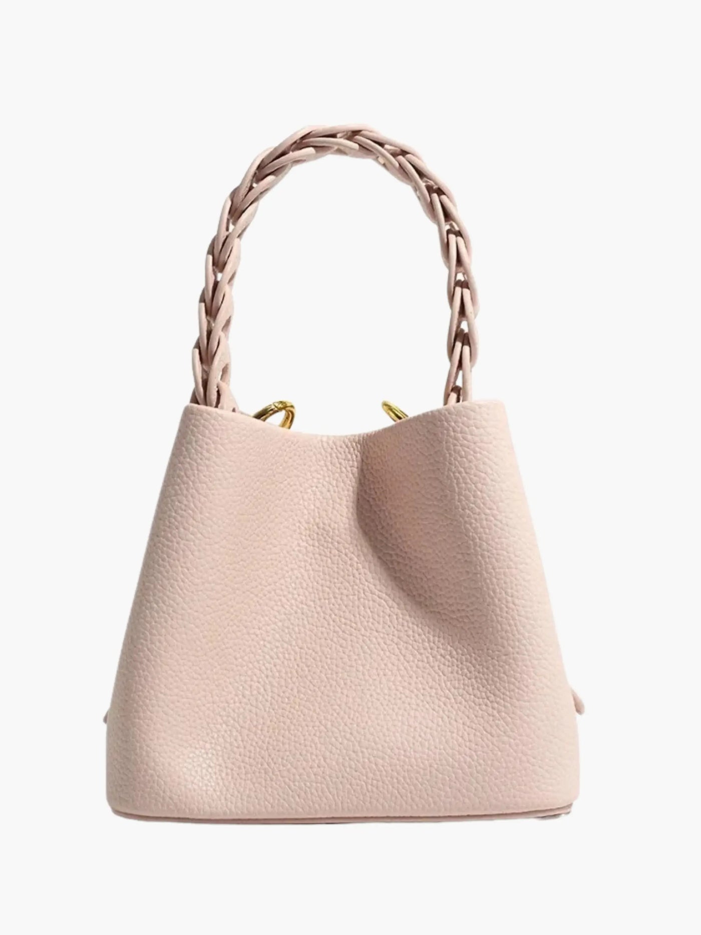 Yamina | Elegante strukturierte Handtasche mit geflochtenem Henkel