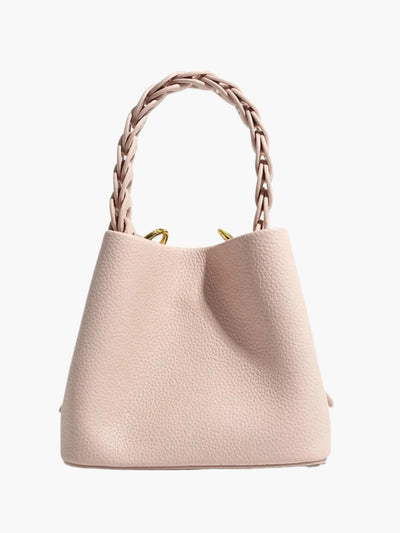 Yamina | Elegante strukturierte Handtasche mit geflochtenem Henkel