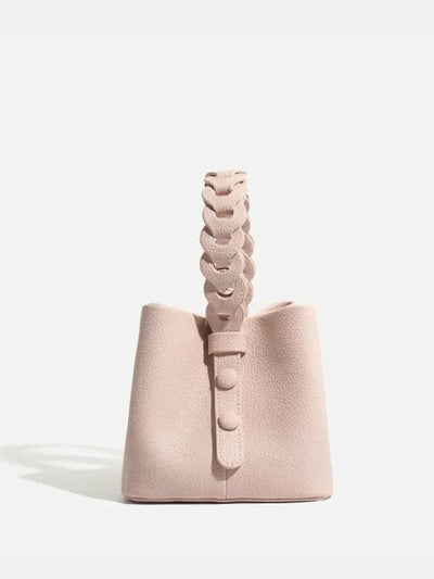 Yamina | Elegante strukturierte Handtasche mit geflochtenem Henkel
