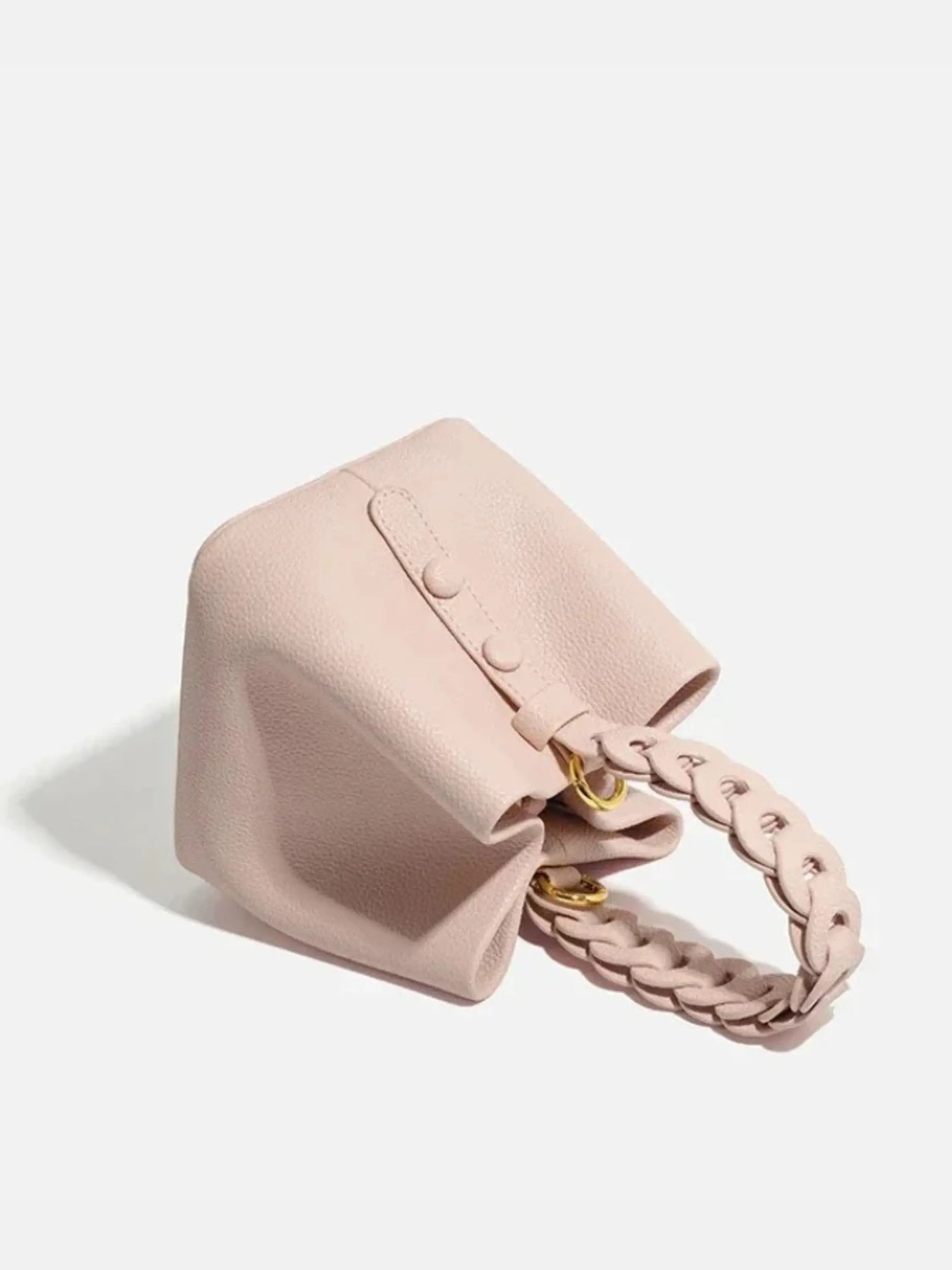 Yamina | Elegante strukturierte Handtasche mit geflochtenem Henkel