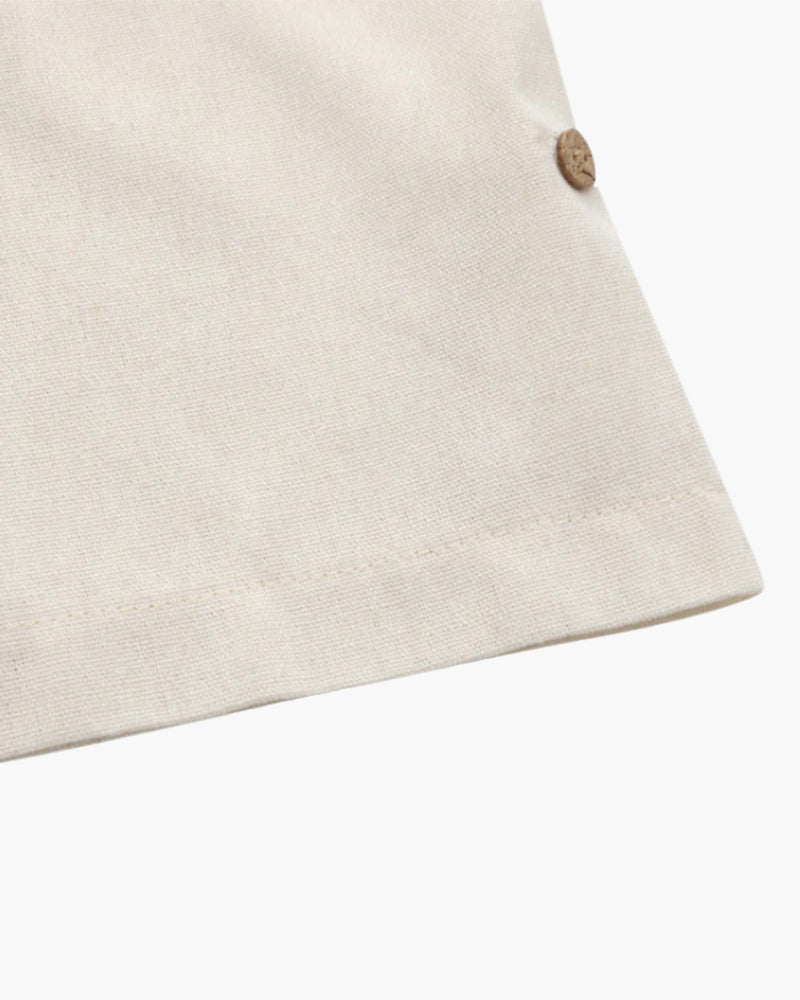 Thiago | Sommer Herren Poloshirt aus Leinen mit Brusttasche