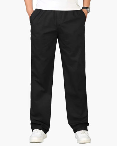 Ryan | Geradem Schnitt Freizeit Baumwolle-Hose mit Elastikbund