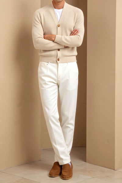 Gianni – Klassische Herren-Strickjacke in Beige