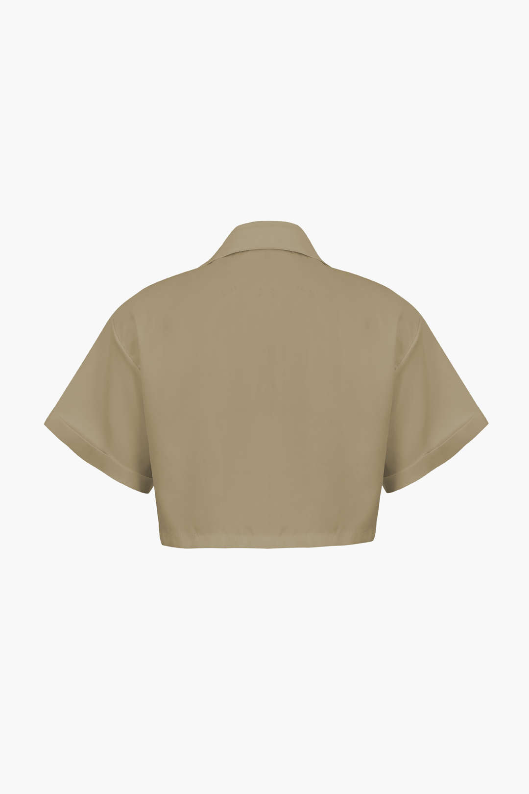 Janice | Stylisches Kurzarm Crop Shirt mit kragen