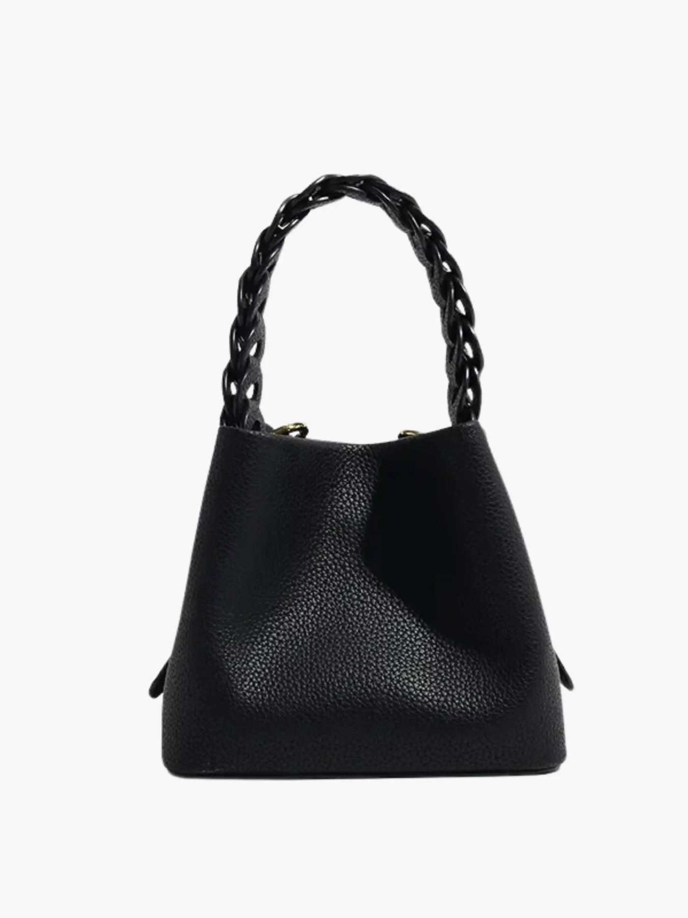 Yamina | Elegante strukturierte Handtasche mit geflochtenem Henkel