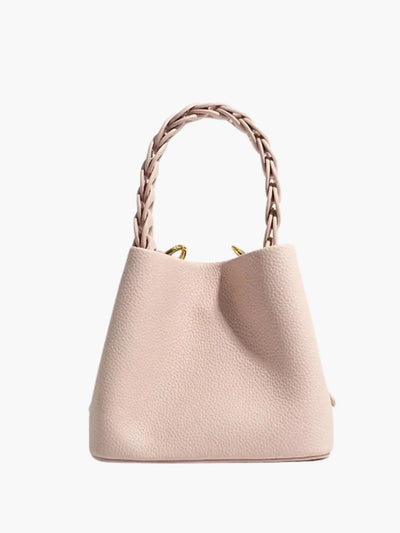 Yamina | Elegante strukturierte Handtasche mit geflochtenem Henkel