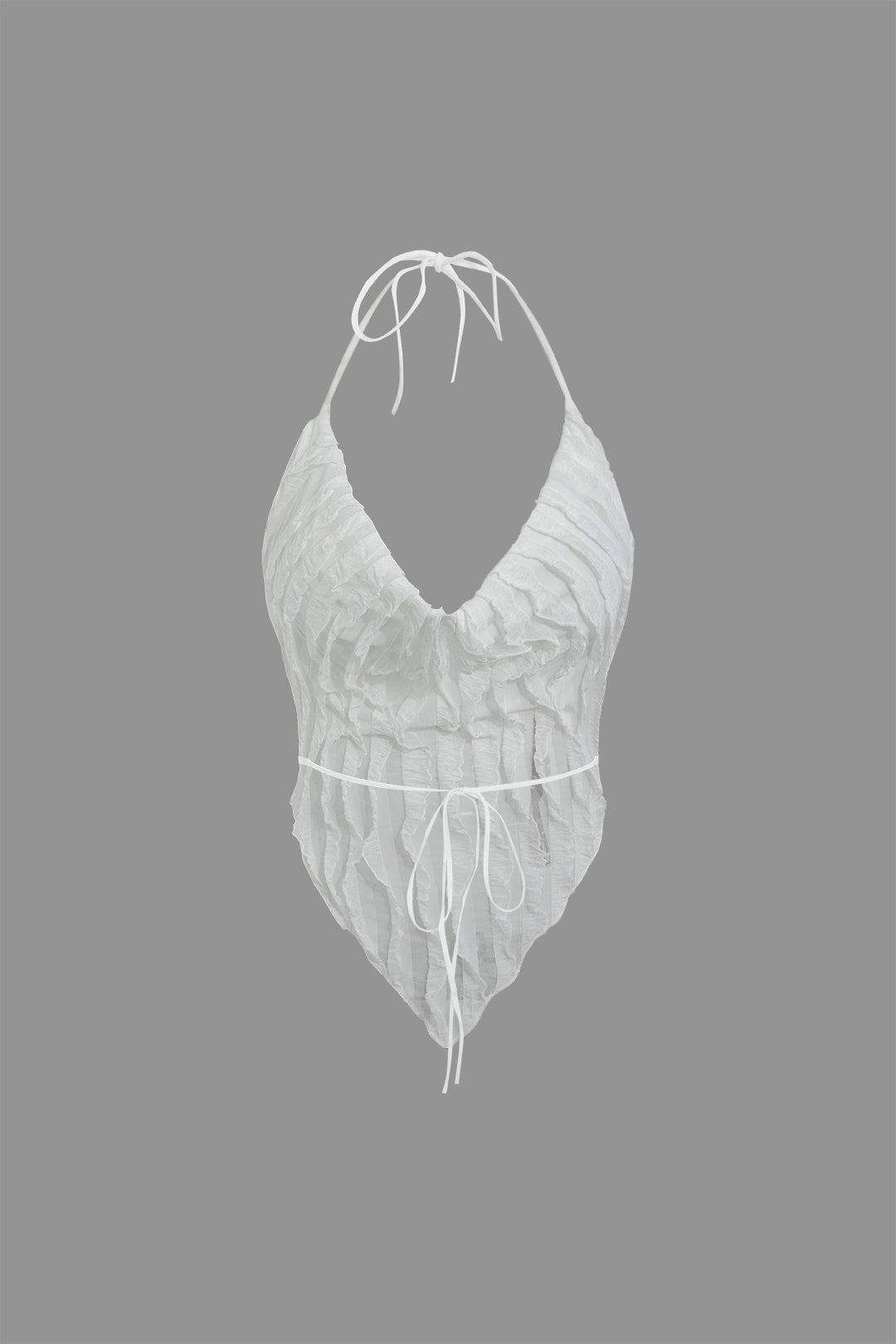 Aviana | Zweiteiliges Plissee-Set mit Farbverlauf & Neckholder-Top