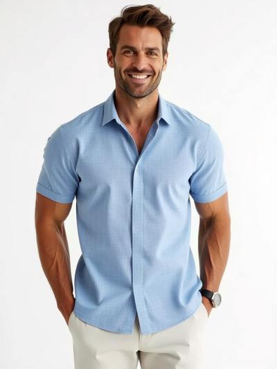 Elijah | Relaxed Fit Kurzarm Stylisches Sommerhemd