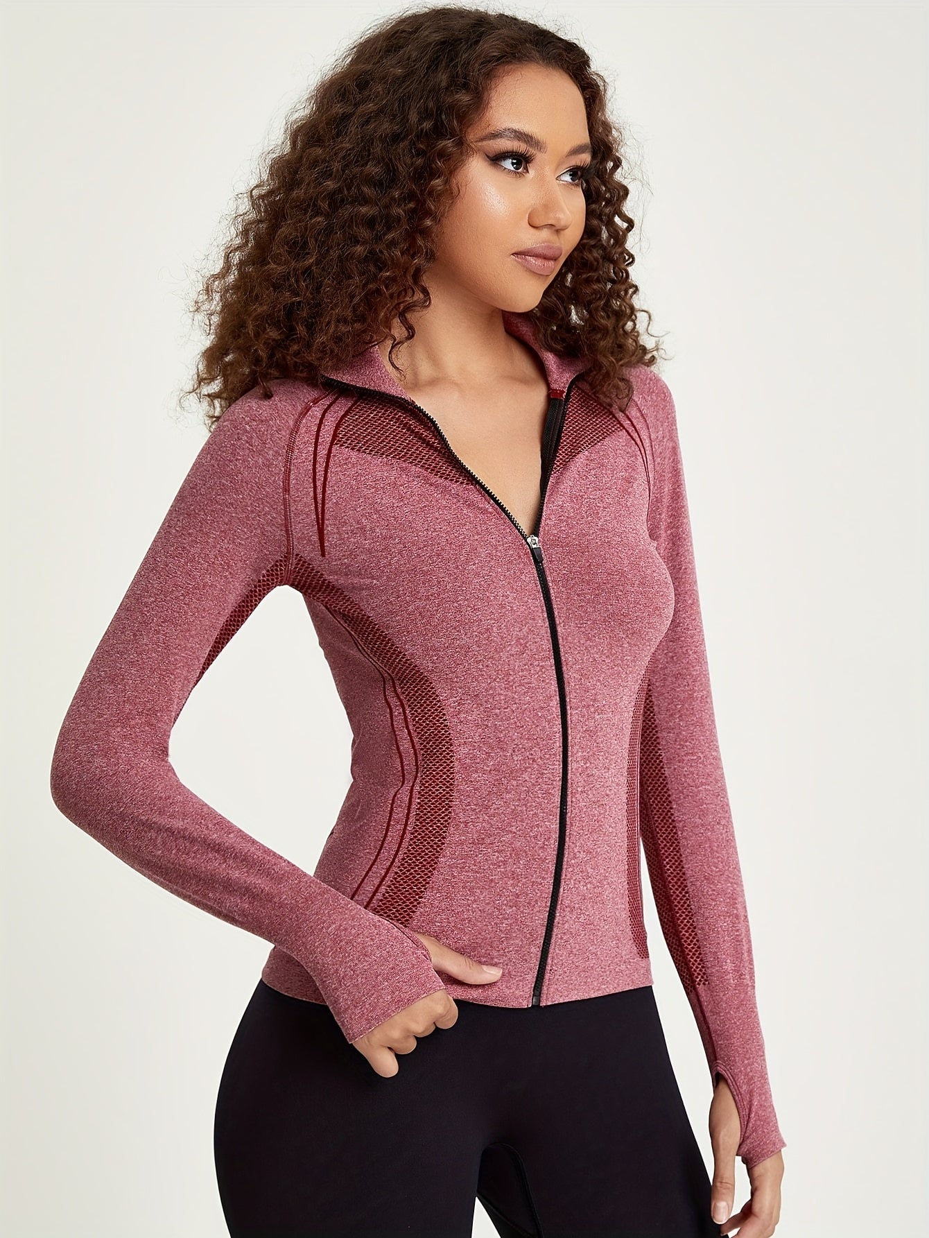 Elisa | Nahtlose Sportjacke mit Reißverschluss