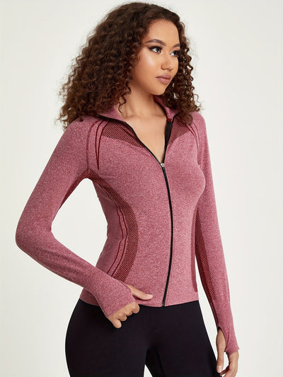 Elisa | Nahtlose Sportjacke mit Reißverschluss