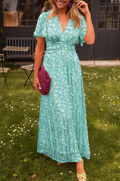 Ava™ | Elegantes Maxikleid mit V-Ausschnitt und femininer Passform