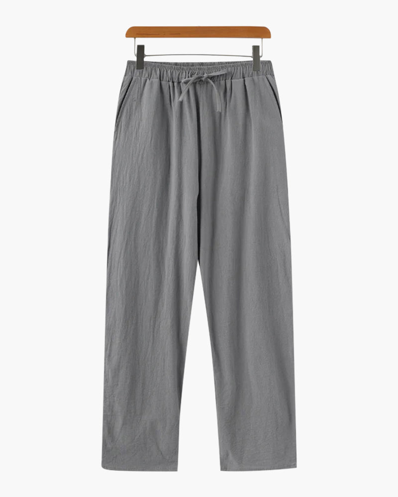 Jose | Loose Fit Sommer Leinenhose mit Kordelzug